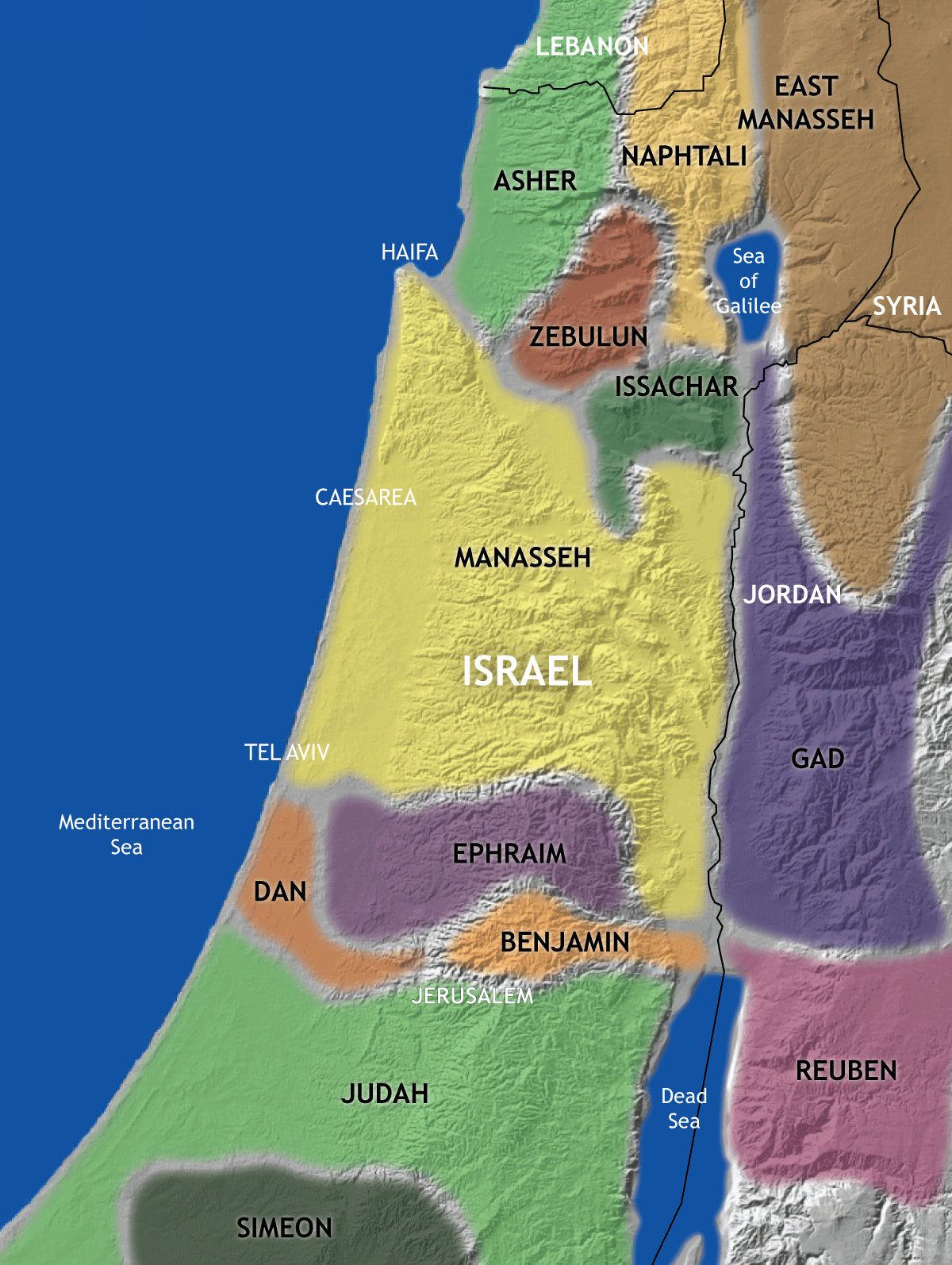 Zion Oil and Gas, Inc. Ancient Tribes of Israel Map