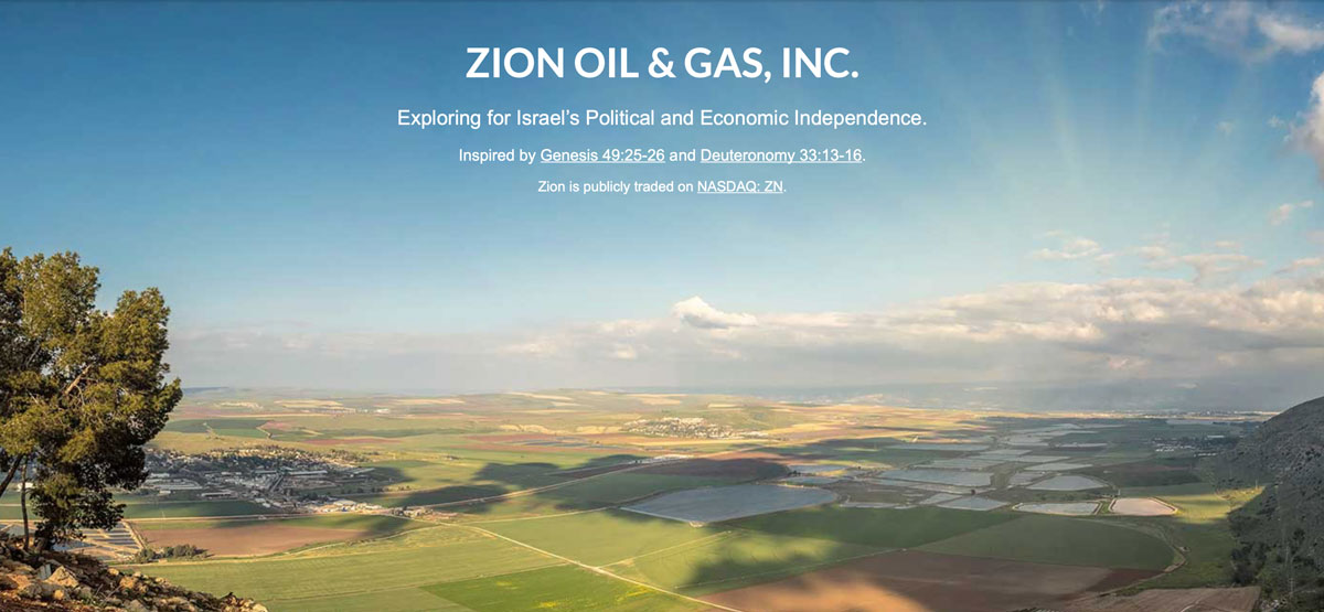 Zion Oil Gas Inc Oil And Gas In Israel Nasdaq Zn - 